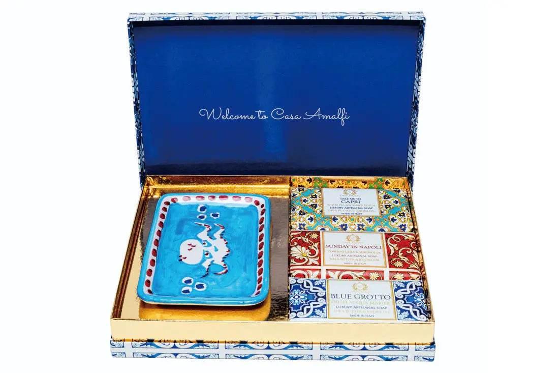 CASA AMALFI BLUE MAIOLICA 3 SEIFEN-GESCHENKSET